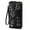Black, variant on LOUEBICA Wallet Women Clutch Leather Wristlet Wallet Fashion Embossed RFID Blocking Credit Card Holder with Strap