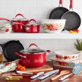 thumbnail image 3 of The Pioneer Woman Sweet Romance Aluminum 30-Piece Cookware Set, Turquoise, 3 of 9