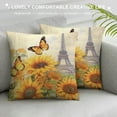 thumbnail image 3 of PIKWEEK  Sunflower Throw Pillow Covers Only with Butterfly Pattern Decorative Square Pillowcases Cushion Cover, 3 of 5