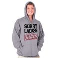 thumbnail image 4 of Sorry Ladies Taken Funny Boyfriend Men's Big & Tall Graphic Zip Up Hoodie Brisco Brands 2X, 4 of 5