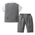 thumbnail image 3 of Toddler Boy Outfits Summer Set For Kids Boys Baby Cotton Elastic Prints Sleeveless Training 1t 2t 3t 4t 5t 6t T-Shirt Pocket Short Pants Casual Outfit 2PCS, 3 of 9