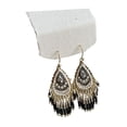 thumbnail image 3 of Pendientes colgantes Decoración Boho Drop Pendientes para Halloween Cosplay Negro, 3 of 8