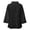 Black, variant on Women's Casual Cotton Linen Long Sleeve Blouse, Ruffle Hem Loose Fit Shirt, Fashion Elegant Top for Summer Daily Wear, Breathable and Soft Black L