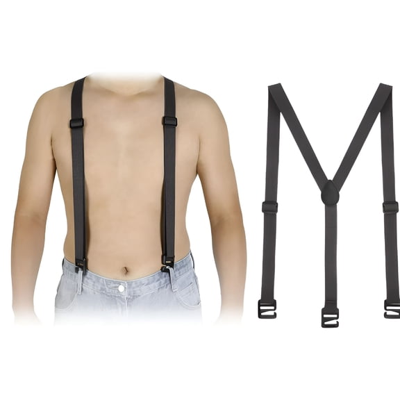 LAMIRO Invisible Hidden Suspenders for Men, Adjustable Under Shirt Trouser Holders, Comfortable Beltless Support