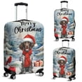 thumbnail image 2 of Merry Christmas German Shorthaired Pointer Enjoys Woofmas Winter Xmas Holiday Travel Luggage Cover GSP Lover Dog Gift Suitcase Dust Protective Decor - 02022, 2 of 5