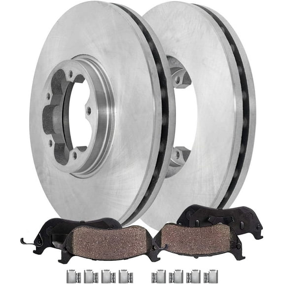 Detroit Axle - Front Brake Kit for 2015-2021 Ford Transit-250 Transit-350, Disc Brake Rotors Ceramic Brakes Pads with Hardware Replacement : 12.13" inch Rotor