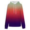 thumbnail image 5 of TRUBKH hoodies for women Fleece Sweatshirts womens long sleeve tops hoodie women pullover sweaters for women Sweatshirt With Gradient Letter Printed Pockets And Hooded Sweatshirt Hot Pink S, 5 of 5