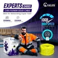 thumbnail image 6 of NewYork Cables Cat6 Plenum CCA 1000ft Bulk Ethernet Network LAN Cable UTP 4Pairs 550MHz 23AWG Yellow, 6 of 9