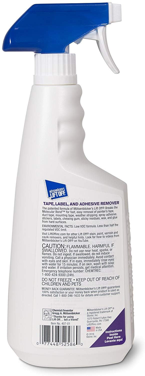 Lift Off Tape, Label, Adhesive Remover 22 oz. Spray Bottle