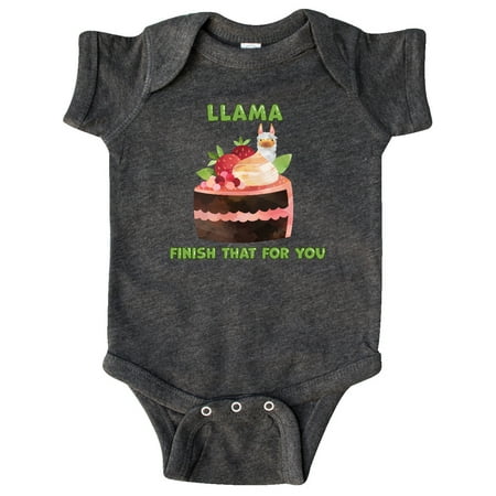 

Inktastic Llama Finish That For You with Cake and Strawberries Gift Baby Boy or Baby Girl Bodysuit