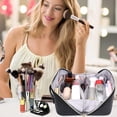 thumbnail image 3 of Bolsa de maquillaje para mujer, resistente al agua de gran capacidad, 23*12*12 cm, 3 of 5