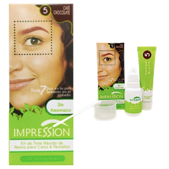 Kit Henna Cejas Hd Y Pestañas Tipo Microblading Tinte Híbrido Semipermanente Brow Lash 6 Tonos Colores a Escoger
