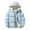 Sky Blue, variant on Unisex Winter Hooded Cotton Jacket, Loose Fit Bomber Style Thickened Warm Coat with Water Resistant Finish, Oversized Puffer Parka for Men and Women, All Season Thermal Insulated Outerwear Black L