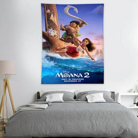 Moana 2 tapestry adds vibrant color and unique style to any room making it a standout decorative piece 50 x 60-inch(130x150cm)