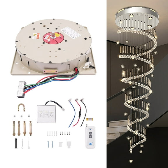 Griptix Electric Winch with High-Load Bearing for Lifting Chandeliers, 110 lbs Capacity, Dual Control System, Easy Installation and Durable Construction