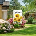 thumbnail image 2 of ChloropLastid Welcome Sunflower Garden Flag 12x18 Inch Small Summer Sunflower Double Sided for Outside Yard Flags Hello Sunshine Butterflies Floral Holiday Seasonal Outdoors Flag, 2 of 10