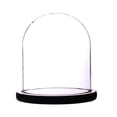 thumbnail image 1 of Campana de cristal con forma de campana con forma de cúpula GUCABE con base negra, 1 of 5