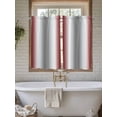 thumbnail image 7 of Tier Curtains 45 Inches Long, Red Grey Window Treatment Curtain Drapes, Gray Farmhouse Modern Rustic Small Curtain Drapes for Bathroom Laundry Room, 27.5"x45", 2 Panels, 7 of 7