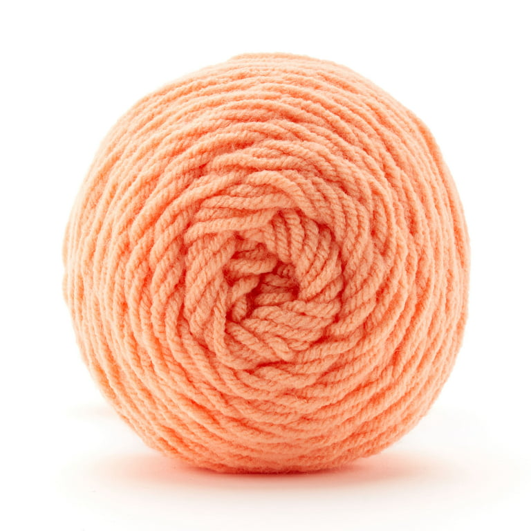 Soft Classic Solid Yarn by Loops & Threads - Solid Color Yarn for Knitting,  Crochet, Weaving, Arts & Crafts - Blush, Bulk 12 Pack 