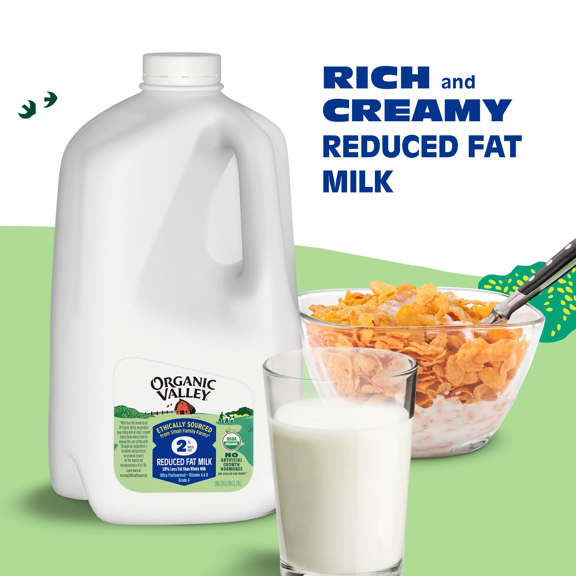 Organic Valley Organic 2% Reduced Fat Milk, Gallon, 128 fl oz