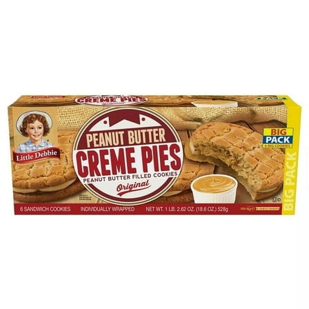 Little Debbie Big Pack Peanut Butter Creme Pies, 18.6 oz (3Pack)