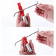 thumbnail image 5 of 100 Rojo Candado Gancho Exhibidor,1 Llave Magnética Plata, 5 of 6