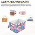 thumbnail image 6 of Yayeee Collapsible Cube Storage Bin with Lid Fabric Closet Decorative Basket with Handles, Gradient Starfish Pattern, 6 of 7