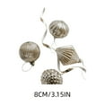 thumbnail image 3 of Mecorevxz 4 Pcs Sophisticated Glass Irregular Shaped Christmas Balls Vintage Glass Ornaments Suitable for Xmas Tree Decor,Christmas Gifts(B), 3 of 5