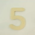 thumbnail image 1 of Package of 1, 6 Inch X 1" Baltic Birch "5" Plywood Numbers In The Gotham Rounded Font | Thick For Art & Craft Project, Made in USA, 1 of 1