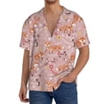 thumbnail image 3 of Xecao offers the Beautiful Fox for Men's Casual Short-sleeved Shirt, a button-up collared shirt with a pocket, perfect for beach vacations and yacht travel in the Large size., 3 of 7