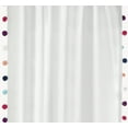 thumbnail image 6 of Your Zone White Pom Pom Room Darkening Rod Pocket Top Single Curtain Panel, 38" x 84", 6 of 7