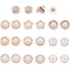 thumbnail image 1 of 100 botones de perla en 10 estilos diferentes. Botones de perla vintage para costura. Botones de perla de media bola con estuche., 1 of 7