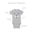 thumbnail image 3 of Just Born® Organic Baby Girl Bodysuits, 4-Pack, 3 of 14