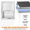thumbnail image 3 of KFFKFF 24"x18"x13" Drop in Ice Chest Ice Cooler Ice Bin Stainless Steel w/Cover, 3 of 9