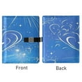 thumbnail image 2 of 9.2x6.7 inch Leather Notebook 100 Sheets, Multi-Pocket Design & Pen Loop White Love Lines Refillable Journal Organizer, 2 of 6
