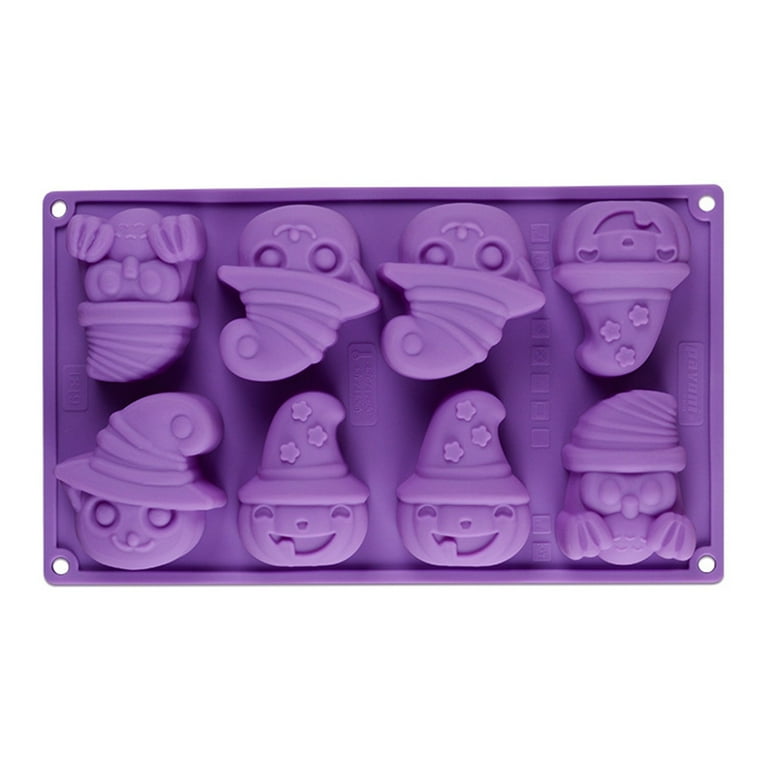 2 Pack Halloween Silicone Molds - Pumpkin Shape Candy Mold, Chocolate Mold  - Food Safe, BPA Free Ba 