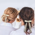 thumbnail image 2 of Hearth & Gear 2 Pcs Pinces à Cheveux pour Femmes avec Ruban à Franges Nœud Papillon Pinces à Cheveux pour Femmes avec Longue Queue Pinces à Cheveux Solides Accessoires pour Cheveux Longs Barrettes Pinces à Cheveux avec Nœud Barrettes à Cheveux Roses, 2 of 6