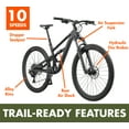 thumbnail image 3 of Ozark Trail 29" FS.3 Fastflow Full Suspension Mountain Bike, 29" Wheels, Large Frame, Fits Rider 5'9" -6'2"+, Black, Adult, Online Only, 3 of 11