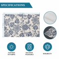thumbnail image 6 of Navy Blue Flowers Placemats Set of 4, Retro Ethnic Floral Pastoral Art Placemats for Dining Table, Place Mats for Kitchen Tabletop, Waterproof Wipeable Dining Table Mats Set, 6 of 9