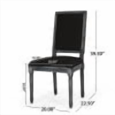 Noble House Robin Wood Upholstered Dining Chair, Set of 2, Black and Gray