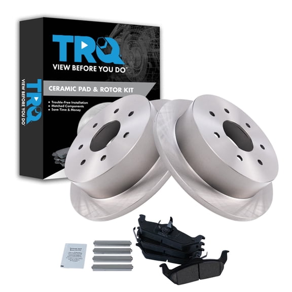 TRQ Rear Brake Pad and Rotor Set Ceramic Fits 2004 Ford F-150