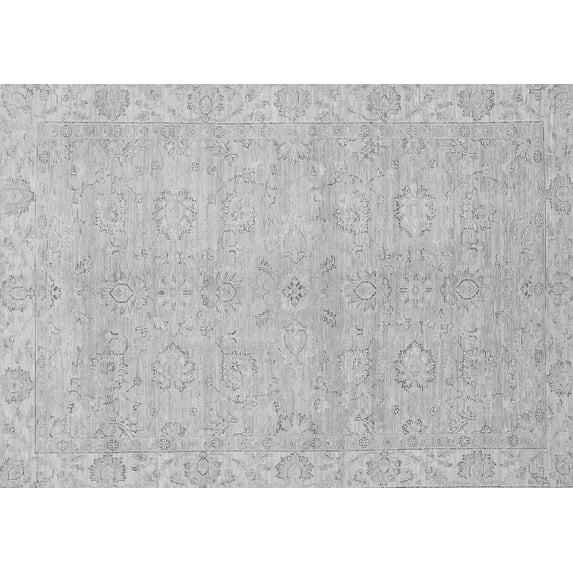 Ahgly Company Indoor Rectangle Abstract Gray Modern Area Rugs, 7' x 9'