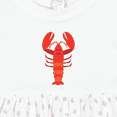 thumbnail image 4 of Inktastic Lobster Distressed Ocean Creature Girls Baby Dress, 4 of 5