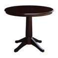 thumbnail image 1 of International Concepts K15-36RT-27B 36 in. Round Pedestal Dining Table - Mocha, 1 of 6
