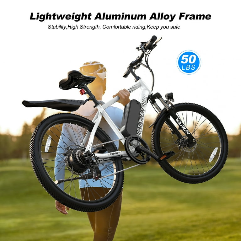 VARUN Adult Electric Bike, 350W 20MPH, 24'' Mountain Bike with 36V