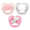 Dr. Brown's Advantage Symmetrical Pacifier with Air Flow, Pink Glow-in-the-Dark, 3-Pack, 0-6m