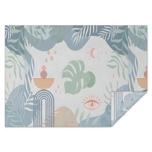 Boho Bohemian Art Rectangle Tablecloth 60"x84",Waterproof Polyester Rectangle Table Cloth, Wipeable Spillproof Polyester Tablecloth for Dining, Camping, Indoor and Outdoor