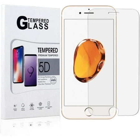 KIQ iPhone 7+/8+ Tempered Glass Screen Protector Anti-Scratch Impact Self-Adhere Bubble-Free 0.30mm Thickness for Apple iPhone 7 Plus / Apple iPhone 8 Plus