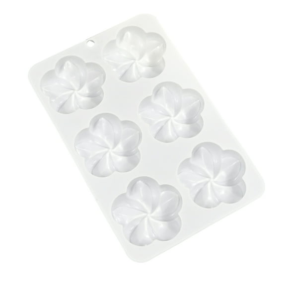 ROCKROK Flower Shape Silicone Molds Mousses Cake Mould Making Candle Soap Molds