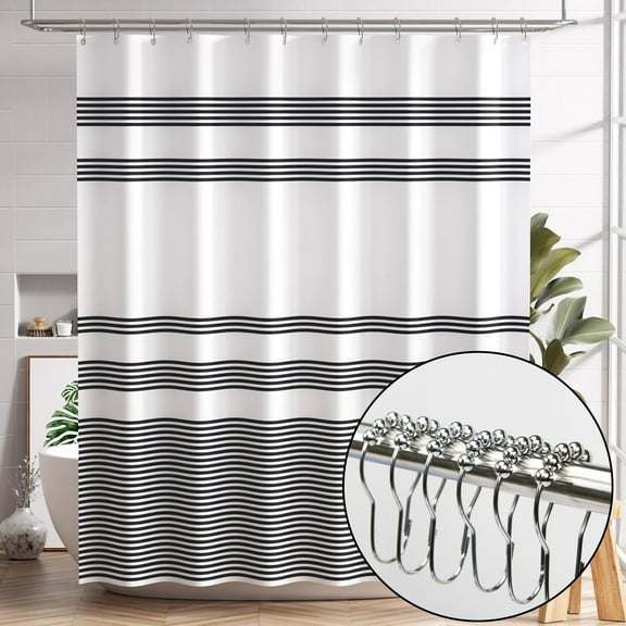 Msgweeeg Suction Cup Hooks Shower Hooks for Inside Shower 6 PCS Shower Curtain Hooks Rings for Bathroom Iron